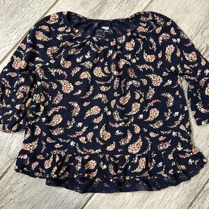 Old Navy Girls Peasant Floral Top Size 8